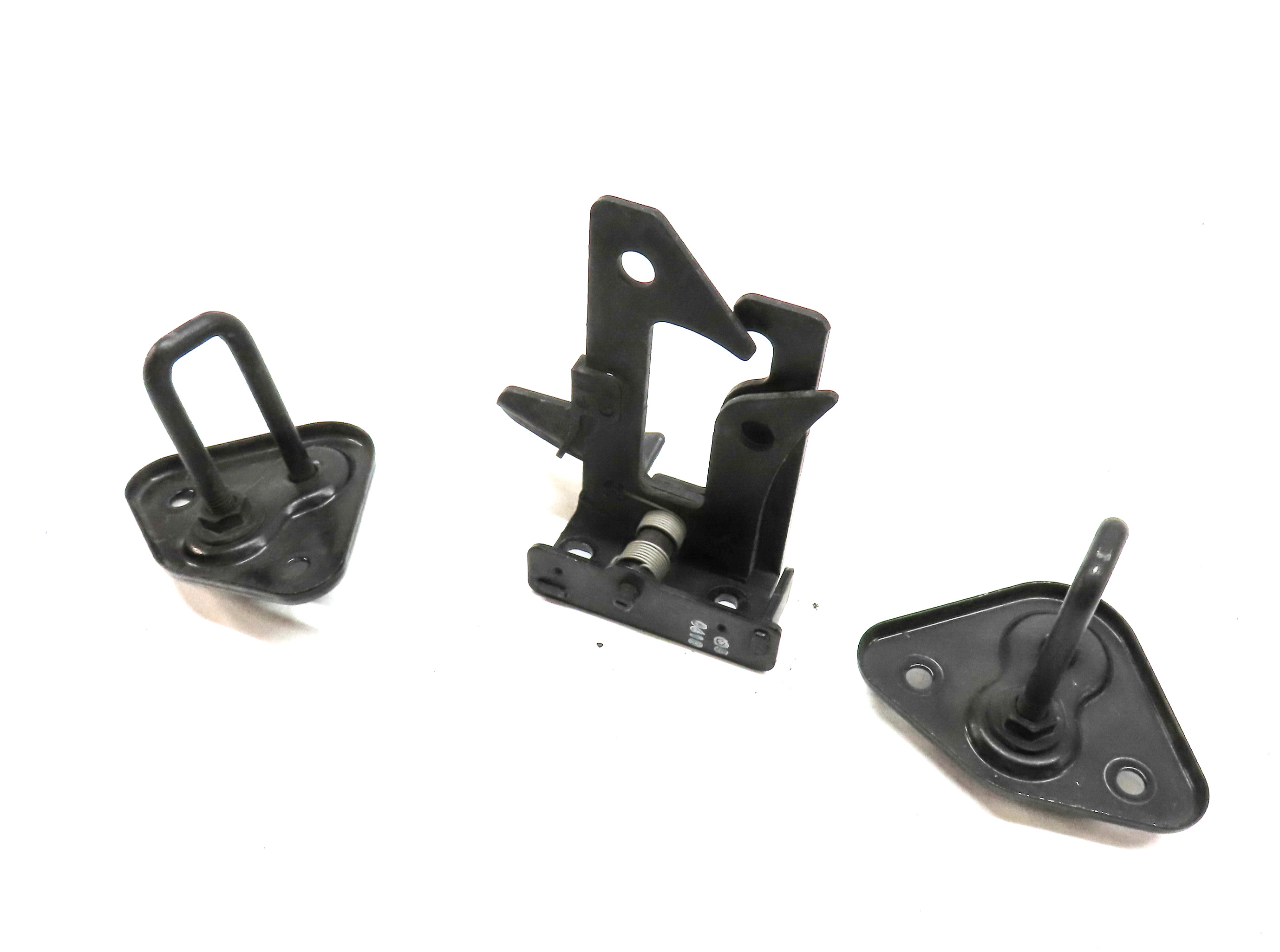 2011 MERCEDES GLK350 X204 HOOD SAFETY CATCH HOOK LATCH w/ RELEASE LEVER & HOOKS — exact item pictured